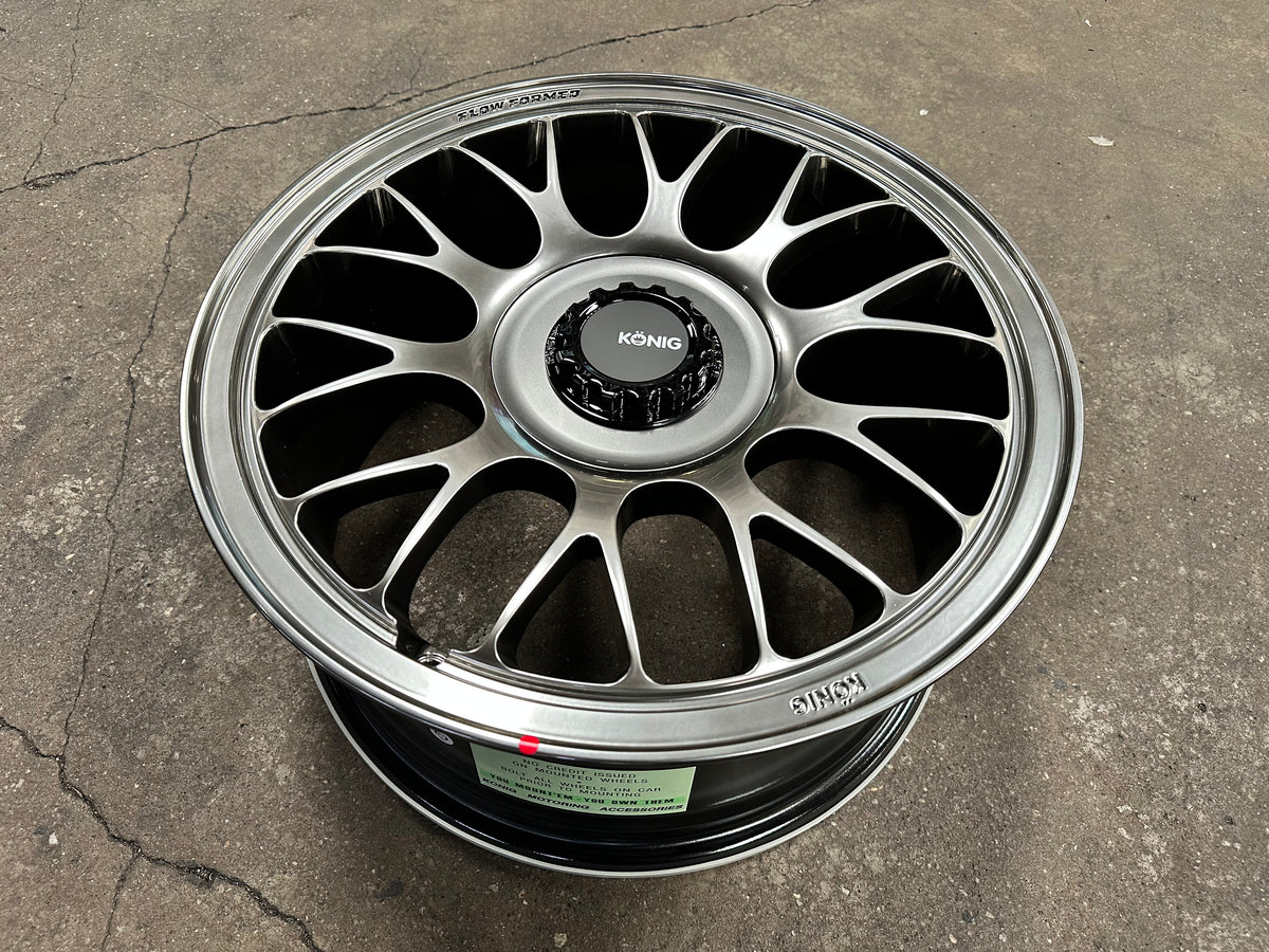 New 17X8 ET40 Konig MRK1 Rim (4 wheel) Gloss Gunmetal 5X114.3