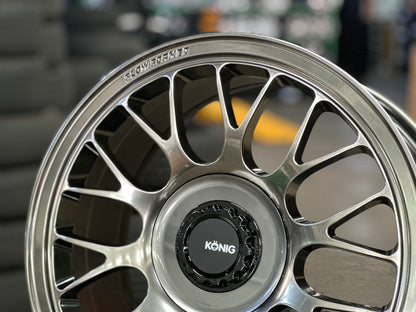 New 17X8 ET40 Konig MRK1 Rim (4 wheel) Gloss Gunmetal 5X114.3
