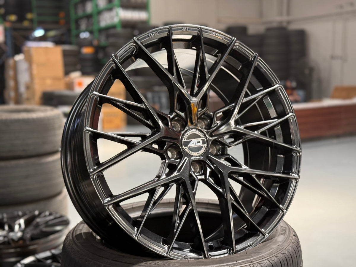New 19x8.5 ET38 AD Wheel ADF503 (4 wheel) 5x108 Black