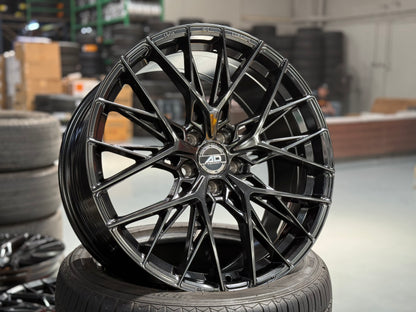New 19x8.5 ET38 AD Wheel ADF503 (4 wheel) 5x108 Black