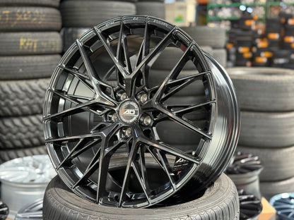 New 19x8.5 ET38 AD Wheel ADF503 (4 wheel) 5x108 Black