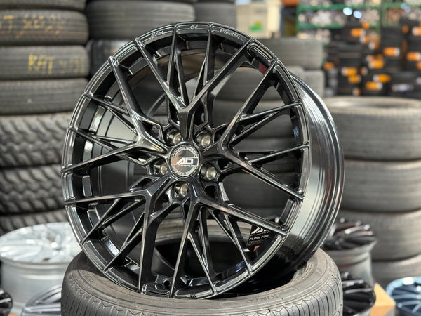 New 19x8.5 ET38 AD Wheel ADF503 (4 wheel) 5x108 Black