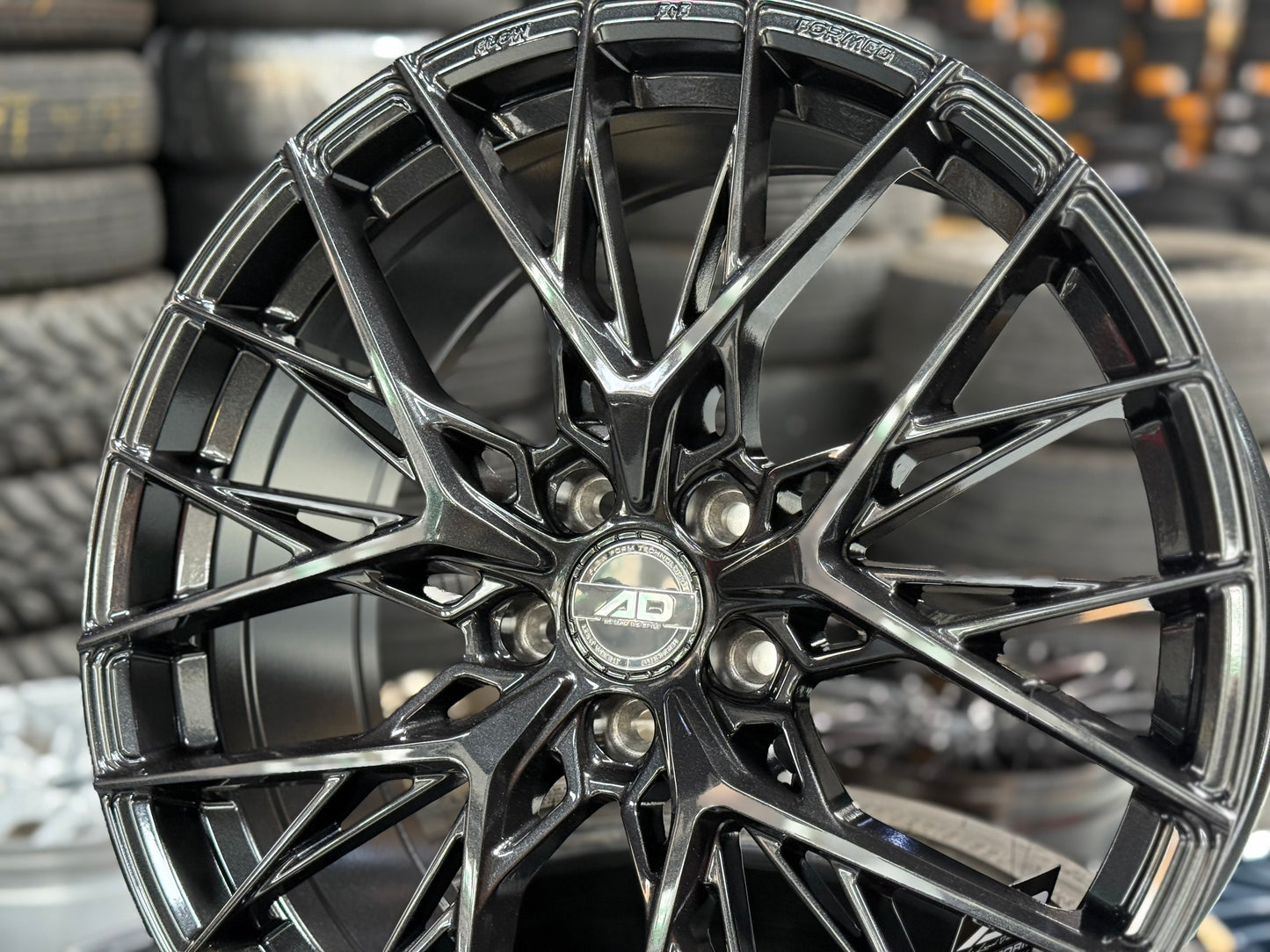 New 19x8.5 ET38 AD Wheel ADF503 (4 wheel) 5x108 Black