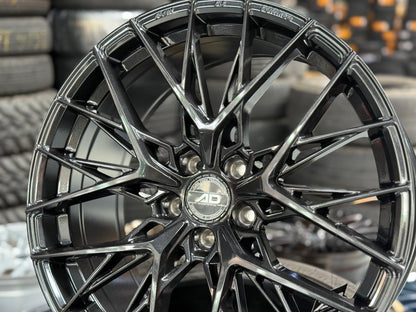 New 19x8.5 ET38 AD Wheel ADF503 (4 wheel) 5x108 Black