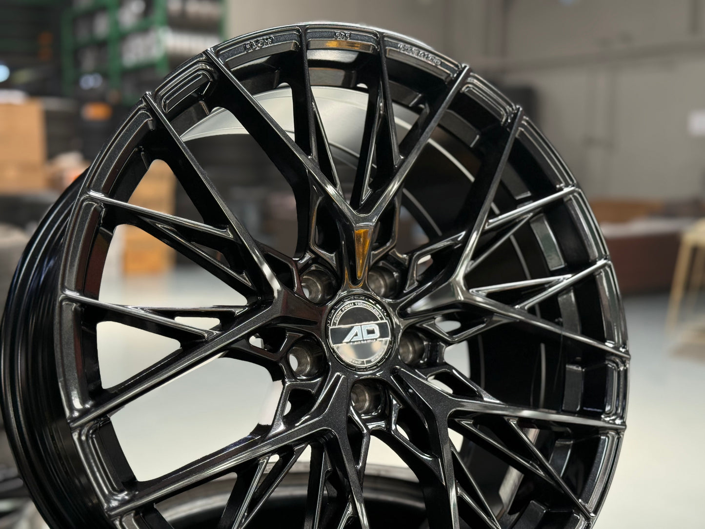 New 19x8.5 ET38 AD Wheel ADF503 (4 wheel) 5x108 Black