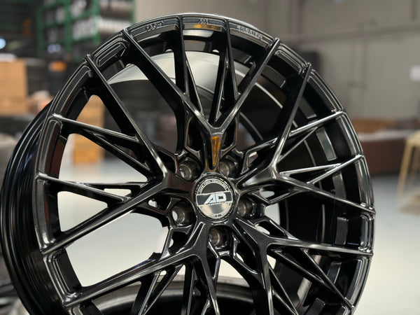 New 19x8.5 ET38 AD Wheel ADF503 (4 wheel) 5x108 Black