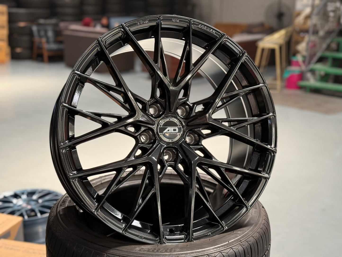 New 19x8.5 ET35 AD Wheel ADF503 (4 wheel) 5x120 Black