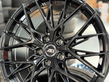 New 19x8.5 ET35 AD Wheel ADF503 (4 wheel) 5x120 Black