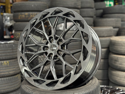 New 20x9 ET35 305Forged FF8 (4 wheel) 5x108 Gun Metal