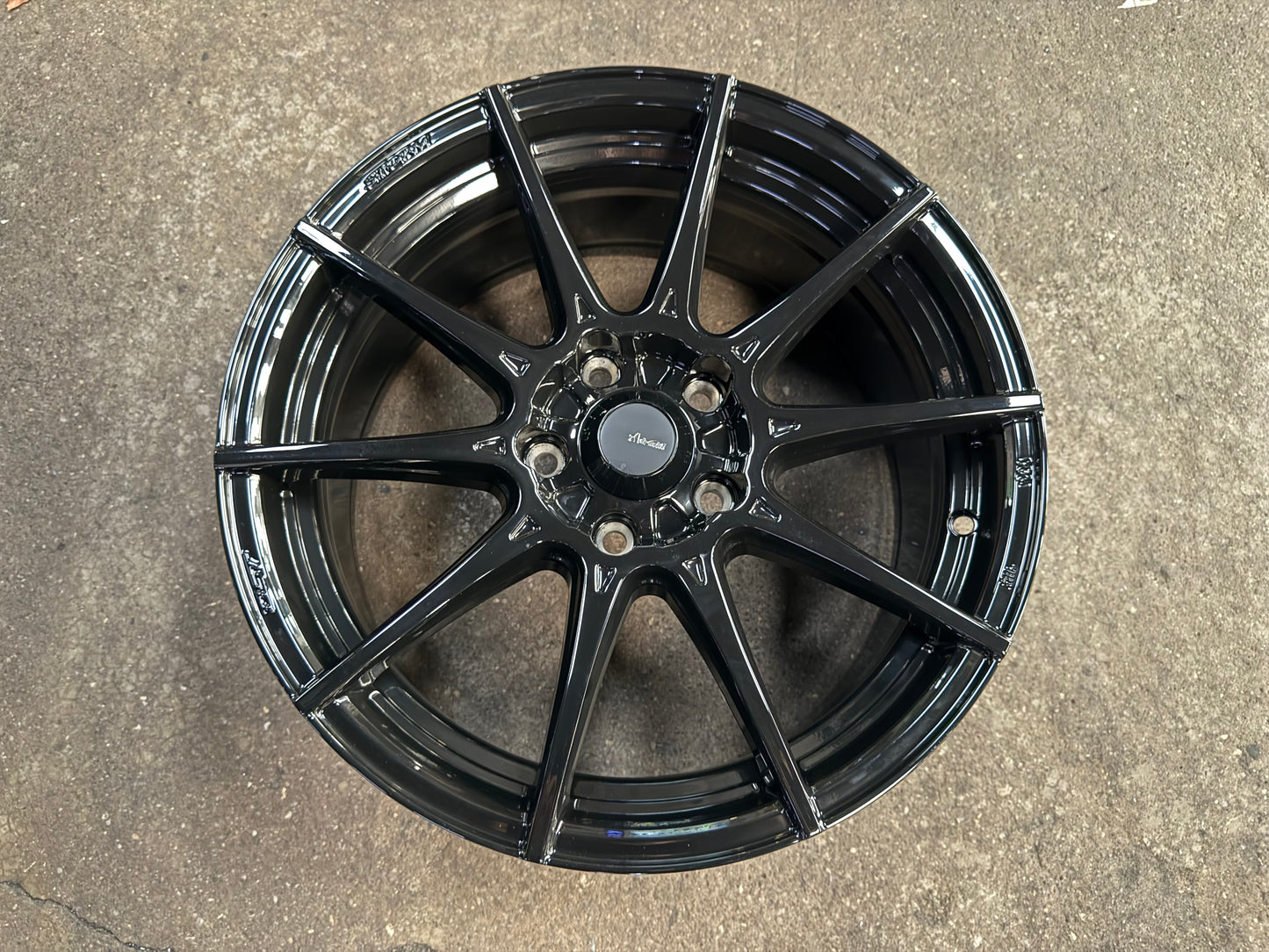 New 17x8 ET40 Advanti Storm S1 Rim (4 wheel) Black 5x114.3