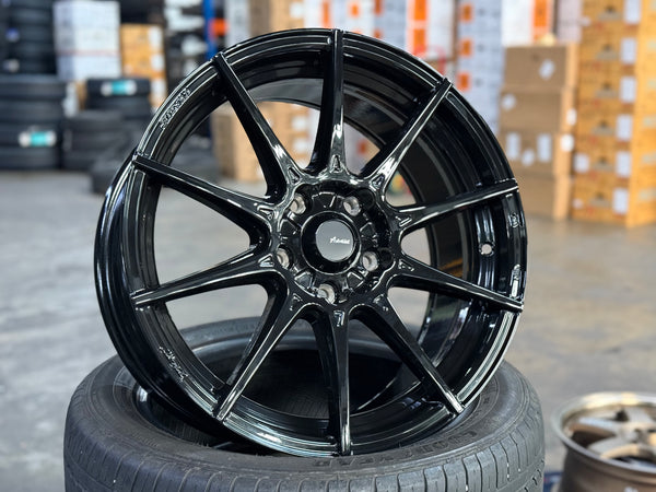 New 17x8 ET40 Advanti Storm S1 Rim (4 wheel) Black 5x114.3