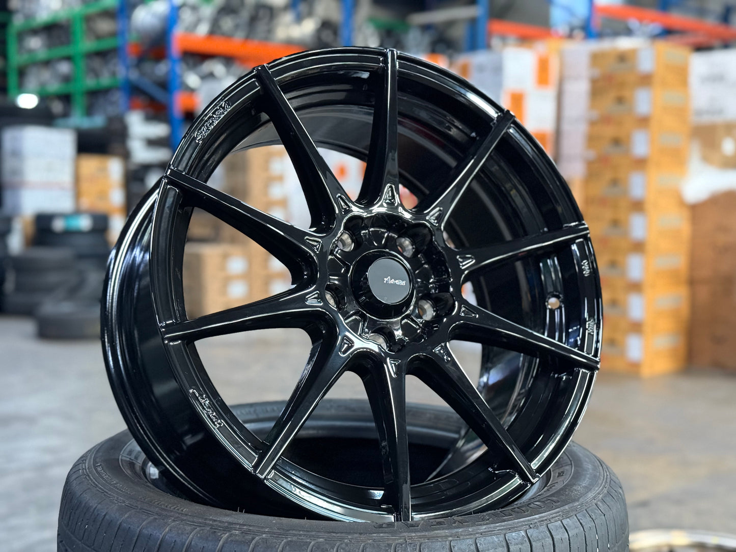 New 17x8 ET40 Advanti Storm S1 Rim (4 wheel) Black 5x114.3
