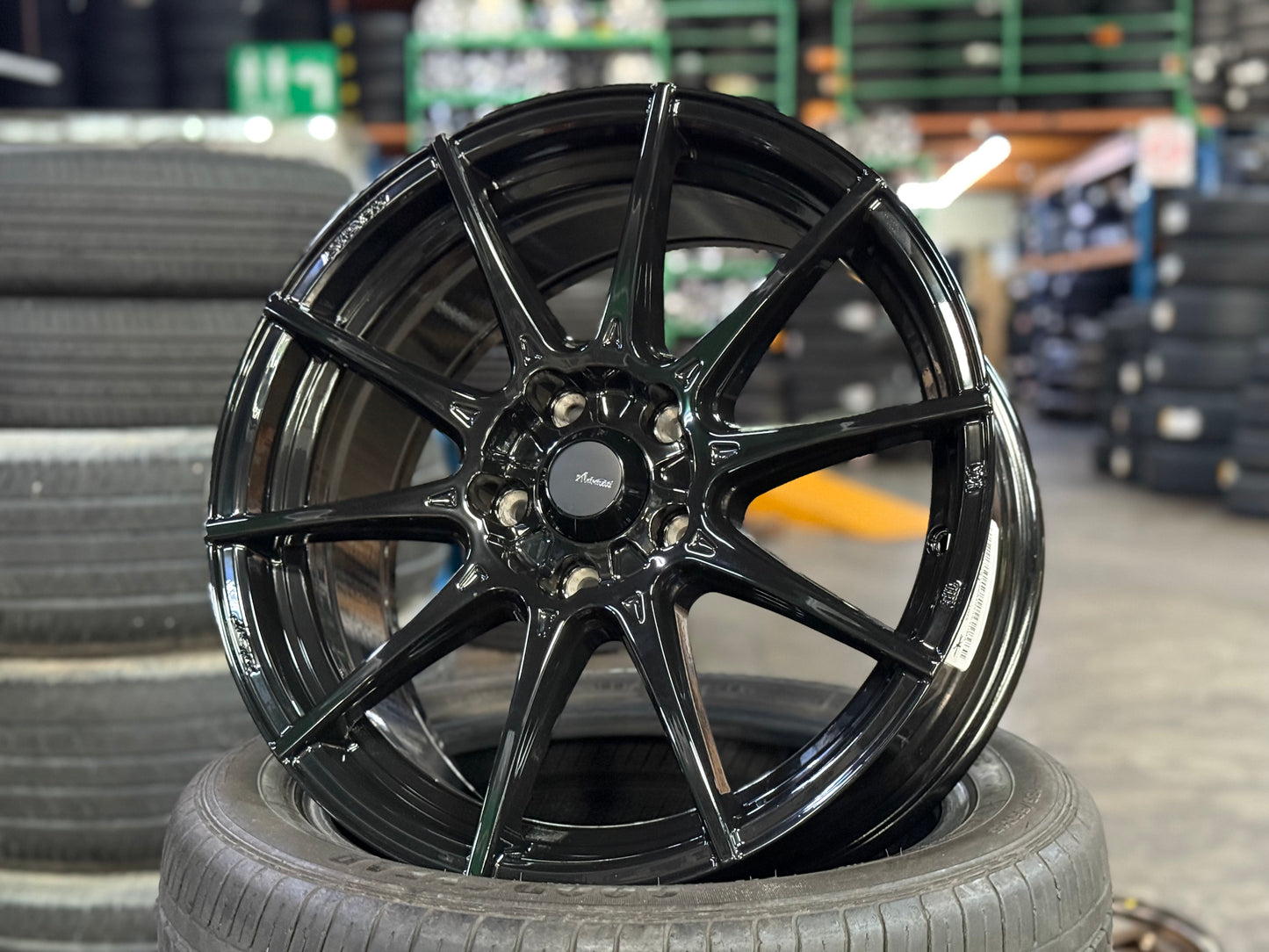New 17x8 ET40 Advanti Storm S1 Rim (4 wheel) Black 5x114.3