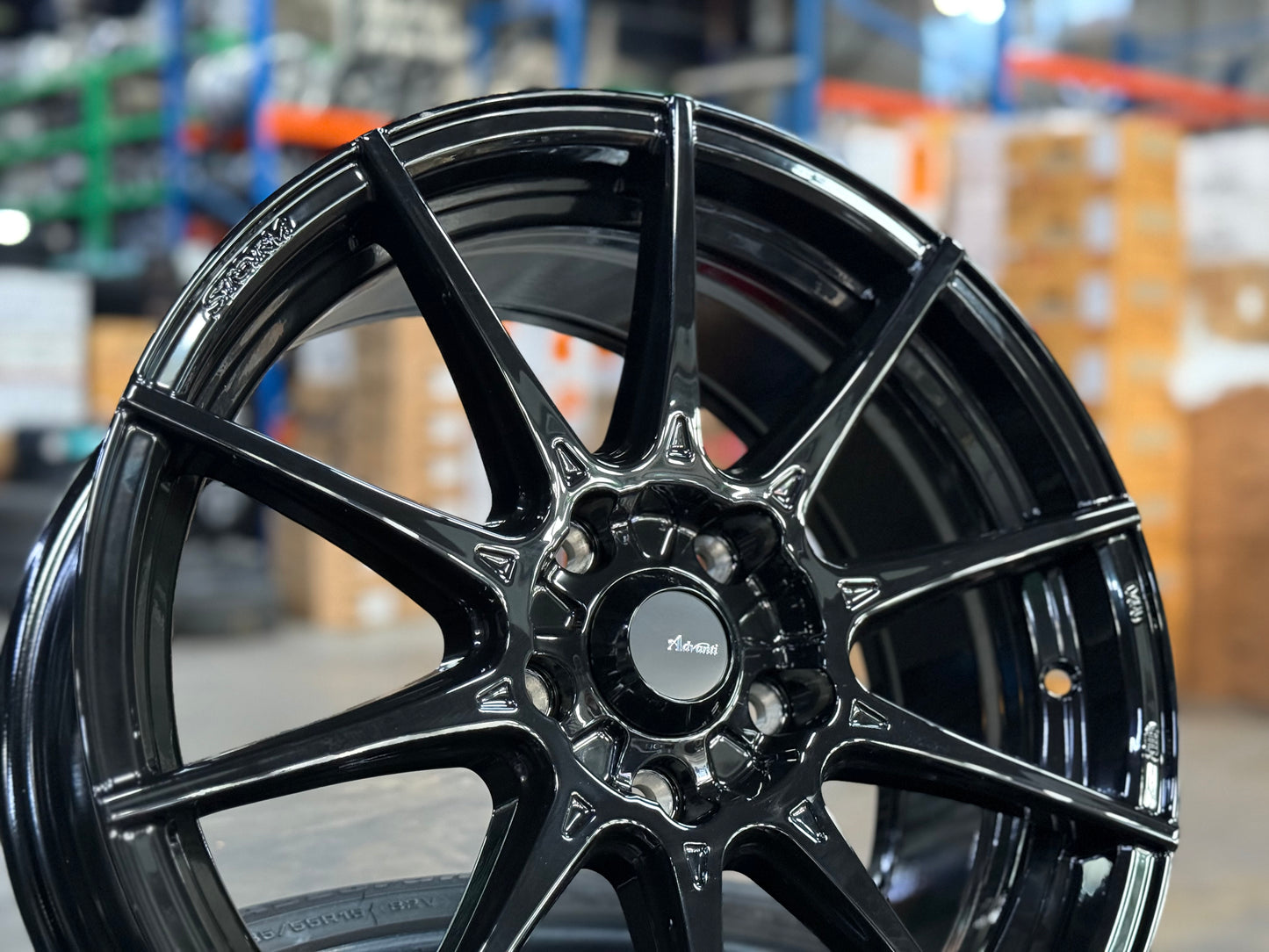 New 17x8 ET40 Advanti Storm S1 Rim (4 wheel) Black 5x114.3