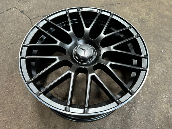 New 20x8.5 ET38 20x9.5 ET45 AMG Design (4 wheel) 5x112 Matt Black