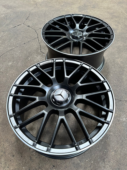 New 20x8.5 ET38 20x9.5 ET45 AMG Design (4 wheel) 5x112 Matt Black
