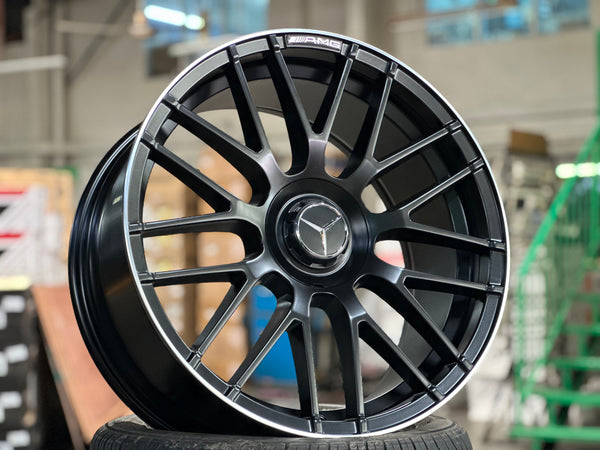 New 20x8.5 ET38 20x9.5 ET45 AMG Design (4 wheel) 5x112 Matt Black
