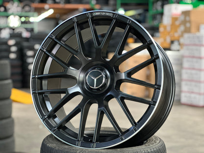 New 20x8.5 ET38 20x9.5 ET45 AMG Design (4 wheel) 5x112 Matt Black
