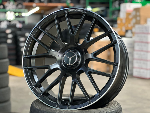 New 20x8.5 ET38 20x9.5 ET45 AMG Design (4 wheel) 5x112 Matt Black