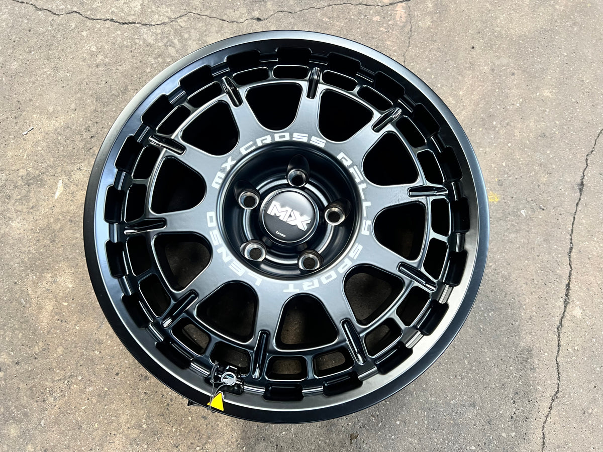 New 16X8 ET35 Lenso Ebola Rim (4 wheel) Matt Black 5X114.3