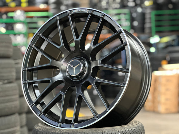 New 20x8.5 ET38 20x9.5 ET45 AMG Design (4 wheel) 5x112 Matt Black