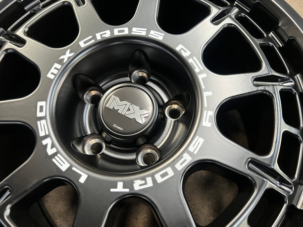 New 16X8 ET35 Lenso Ebola Rim (4 wheel) Matt Black 5X114.3
