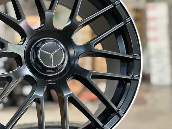New 20x8.5 ET38 20x9.5 ET45 AMG Design (4 wheel) 5x112 Matt Black