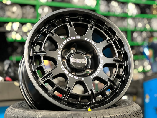 New 16X8 ET35 Lenso Ebola Rim (4 wheel) Matt Black 5X114.3
