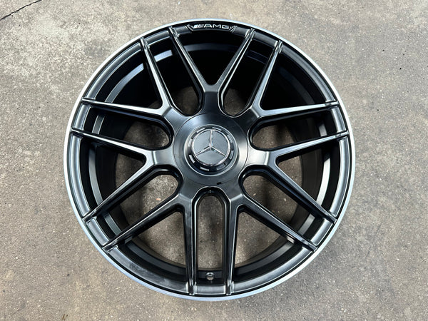 New 20x8.5 ET38 20x9.5 ET43 Mercedes AMG Design (4 wheel) 5x112 Matt Black