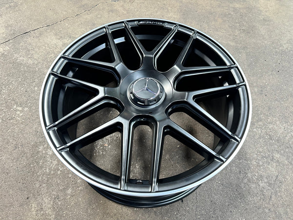New 20x8.5 ET38 20x9.5 ET43 Mercedes AMG Design (4 wheel) 5x112 Matt Black