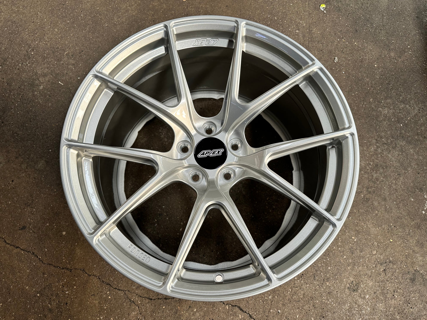 New 19x9.5 ET25 19x10.5 ET35 Overdrive APEX VS-5RE Supra Forged Rim (4 wheels) Silver 5x112