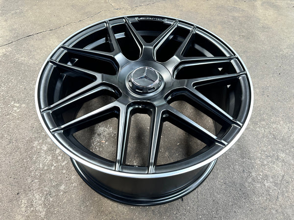 New 20x8.5 ET38 20x9.5 ET43 Mercedes AMG Design (4 wheel) 5x112 Matt Black