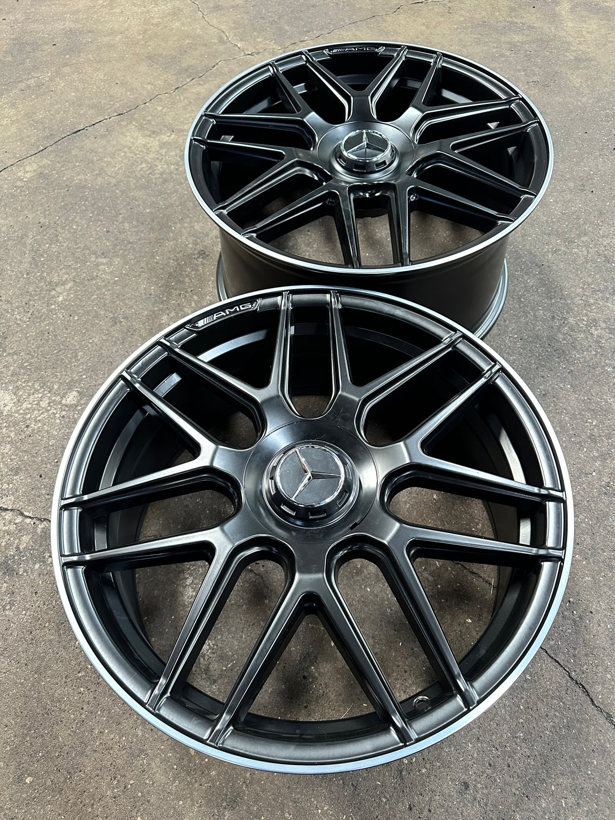 New 20x8.5 ET38 20x9.5 ET43 Mercedes AMG Design (4 wheel) 5x112 Matt Black