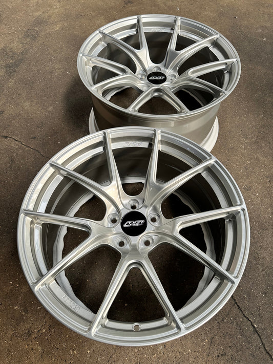 New 19x9.5 ET25 19x10.5 ET35 Overdrive APEX VS-5RE Supra Forged Rim (4 wheels) Silver 5x112