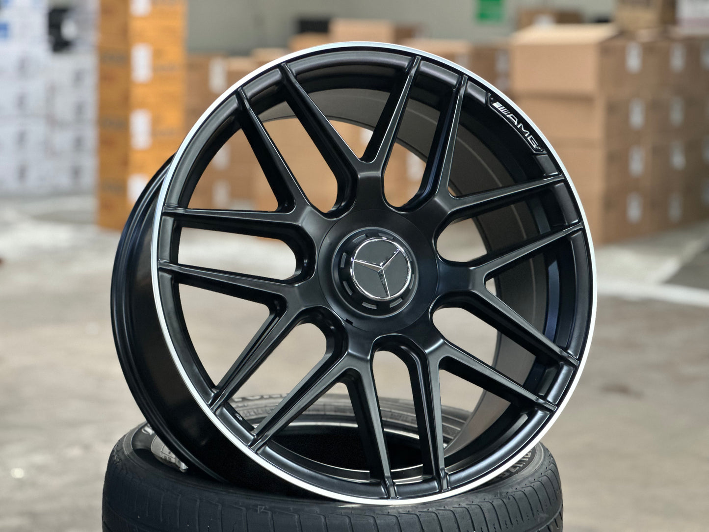 [Bundle] 20x9.5 ET43 Mercedes AMG Design (2 wheel) 5x112 Matt Black