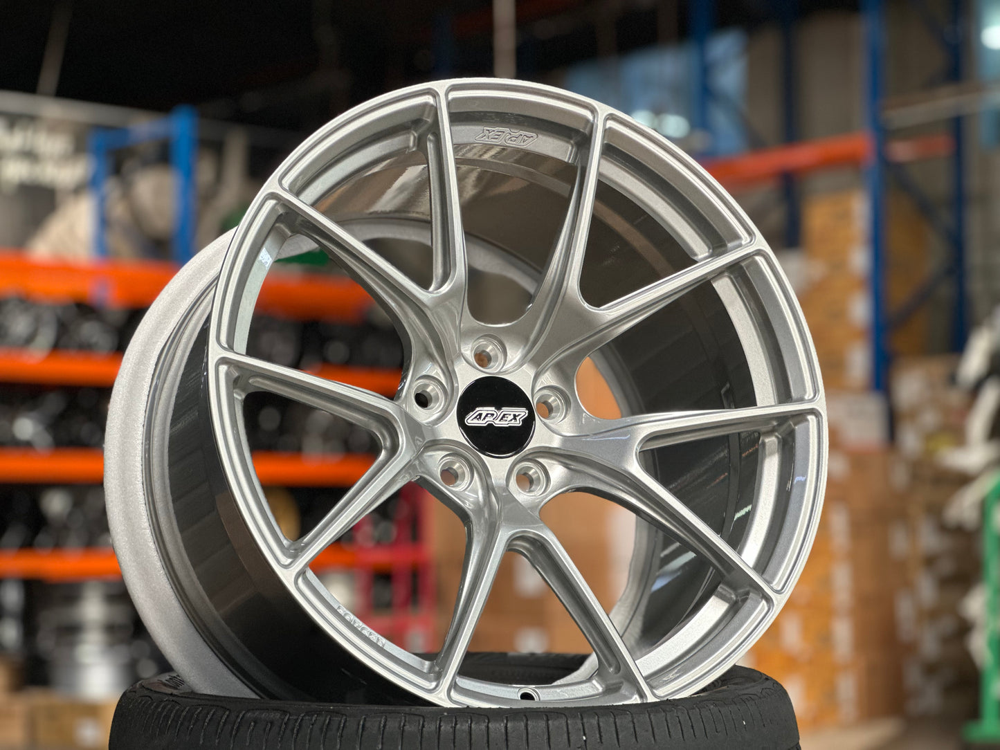 New 19x9.5 ET25 19x10.5 ET35 Overdrive APEX VS-5RE Supra Forged Rim (4 wheels) Silver 5x112