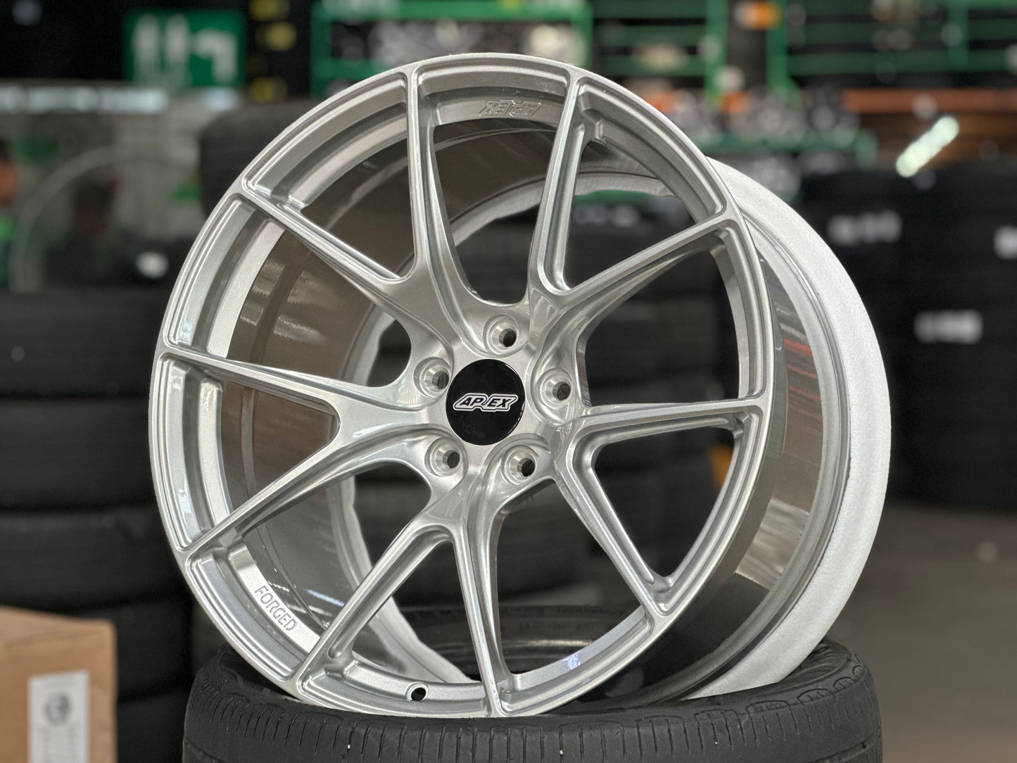 New 19x9.5 ET25 19x10.5 ET35 Overdrive APEX VS-5RE Supra Forged Rim (4 wheels) Silver 5x112