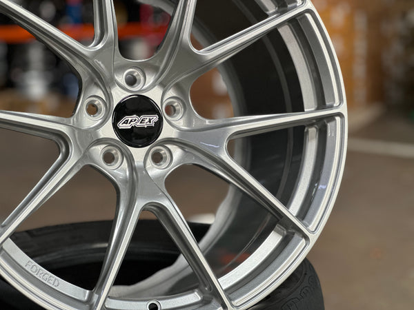 New 19x9.5 ET25 19x10.5 ET35 Overdrive APEX VS-5RE Supra Forged Rim (4 wheels) Silver 5x112