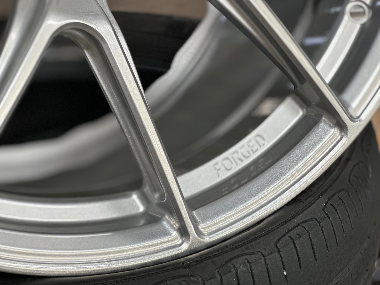 New 19x9.5 ET25 19x10.5 ET35 Overdrive APEX VS-5RE Supra Forged Rim (4 wheels) Silver 5x112