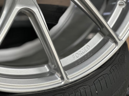 New 19x9.5 ET25 19x10.5 ET35 Overdrive APEX VS-5RE Supra Forged Rim (4 wheels) Silver 5x112