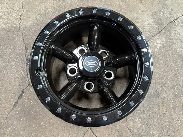 New 16x8 ET-15 Land Rover Defender Spectre Rim (5 wheel) Gloss Black 5x165 (5 pcs + 20 pcs NUTS)