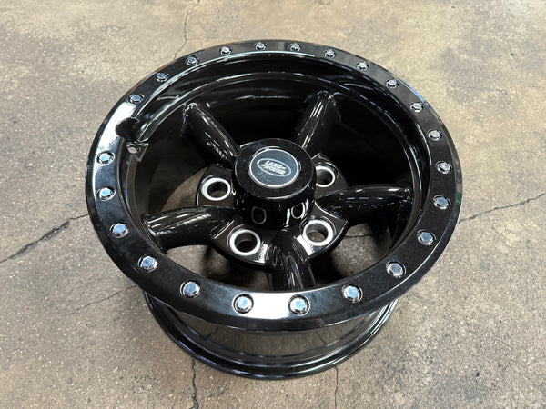 New 16x8 ET-15 Land Rover Defender Spectre Rim (5 wheel) Gloss Black 5x165 (5 pcs + 20 pcs NUTS)