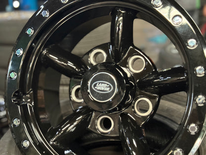 New 16x8 ET-15 Land Rover Defender Spectre Rim (5 wheel) Gloss Black 5x165 (5 pcs + 20 pcs NUTS)
