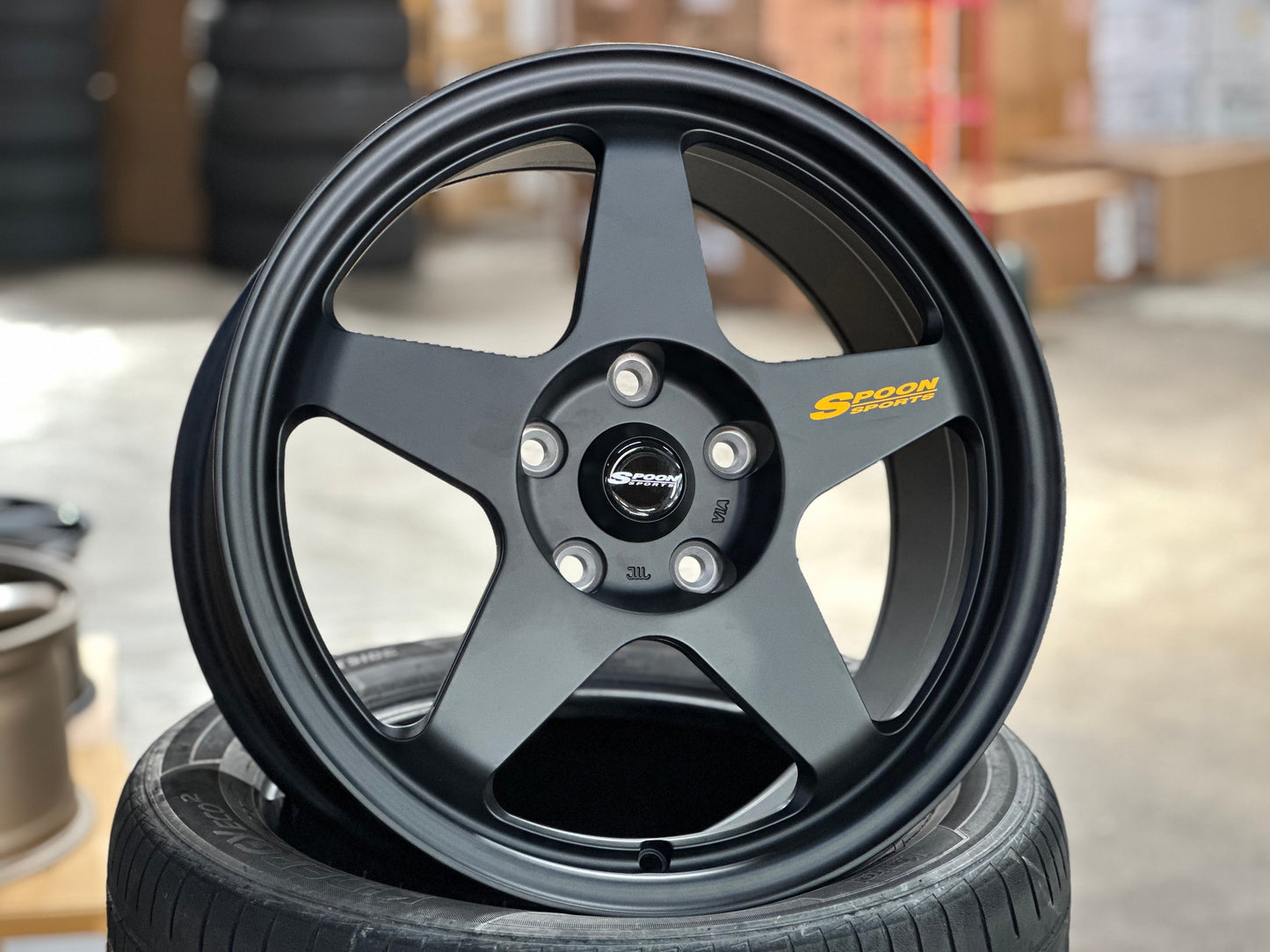 [BUNDLE] New 17X8.5 ET55 Overdrive Spoon Honda S2000 Forged (2 wheel) Matte Black 5X114.3