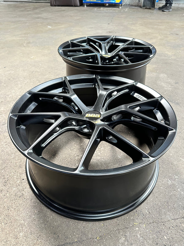 New 20x8.5 ET33 20x10 ET40 BBS FIR Design (4 wheel) 5x114.3 Matt Black