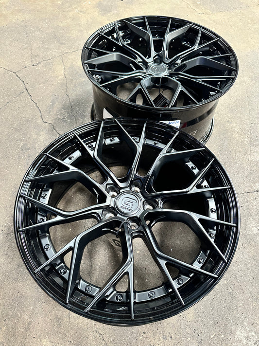 New 20x8.5 ET30 20x10 ET40 G Forged GF09 (4 wheel) 5x112 Matt Black