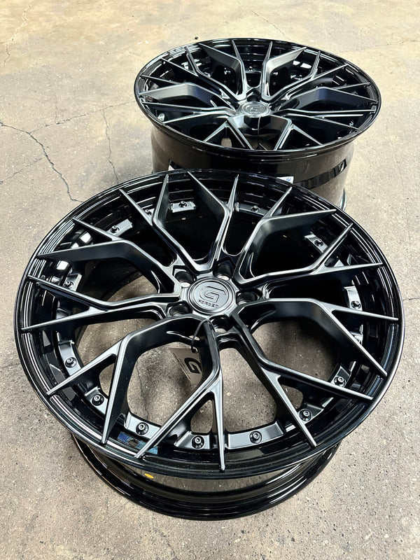 New 20x8.5 ET30 20x10 ET40 G Forged GF09 (4 wheel) 5x112 Matt Black
