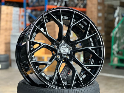 New 20x8.5 ET30 20x10 ET40 G Forged GF09 (4 wheel) 5x112 Matt Black