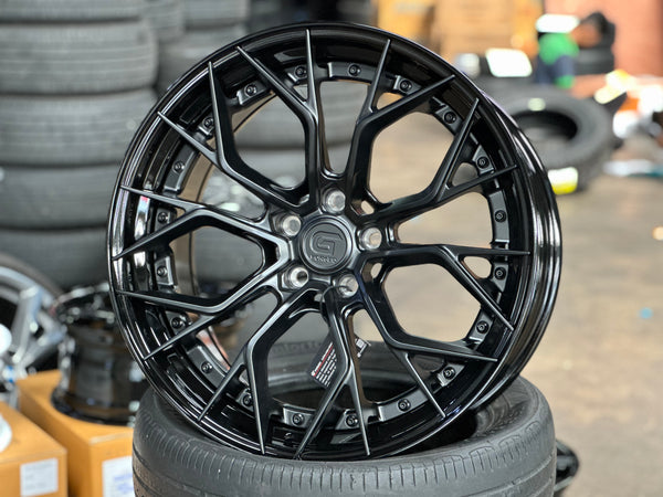 New 20x8.5 ET30 20x10 ET40 G Forged GF09 (4 wheel) 5x112 Matt Black