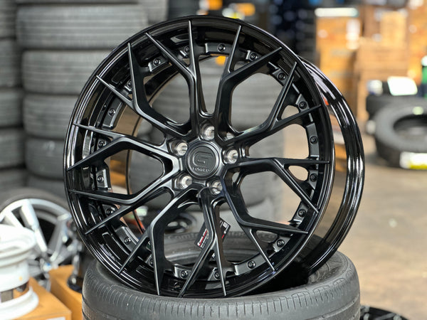 New 20x8.5 ET30 20x10 ET40 G Forged GF09 (4 wheel) 5x112 Matt Black